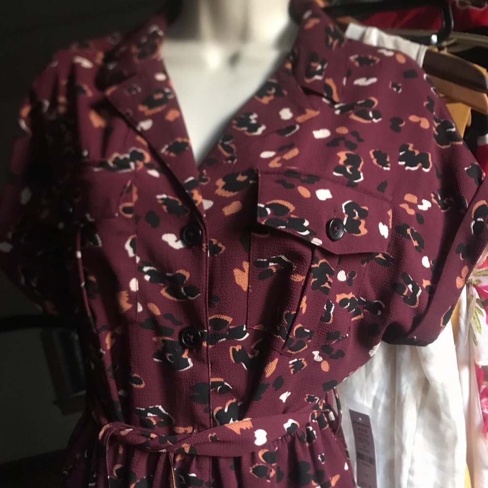 Dress burgundy large ardene